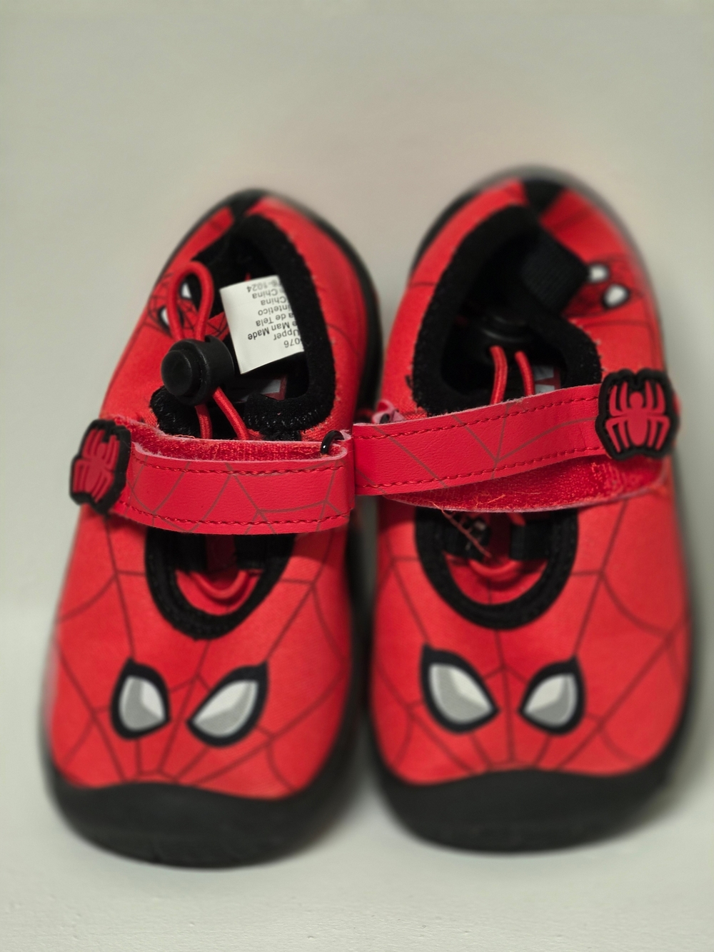 Marvel Spider-Man Red and Black Kids' Water Shoes with Hook & Loop Strap